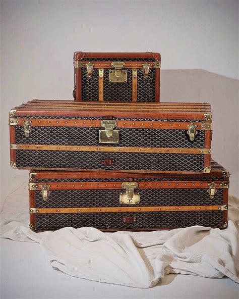 goyard by the trunk|goyard luggage trunk.